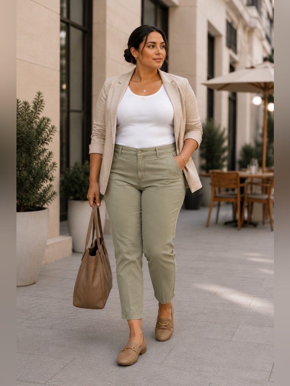Dear John Abbey Stone Slim Straight Chino Pants Women’s 32 NWT Sage Green